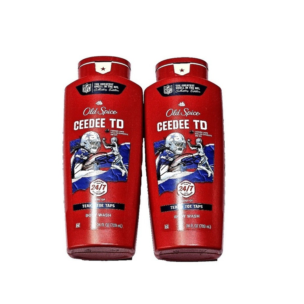 Old Spice Men's Body Wash NFL CeeDee Lamb TD Teak + Toe Taps Scent 24oz, 2 Pack